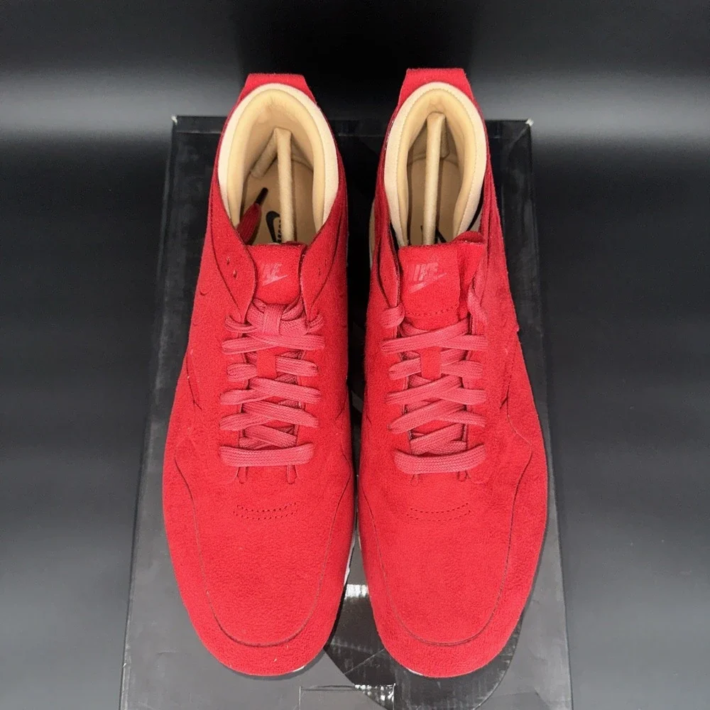 Nike Air Max 1 Royal Gym Red Size 10.5 847671 661 Sneaker Suede - Picture 3 of 16